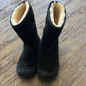 UGG Black Boots with Soft Cream Interior
